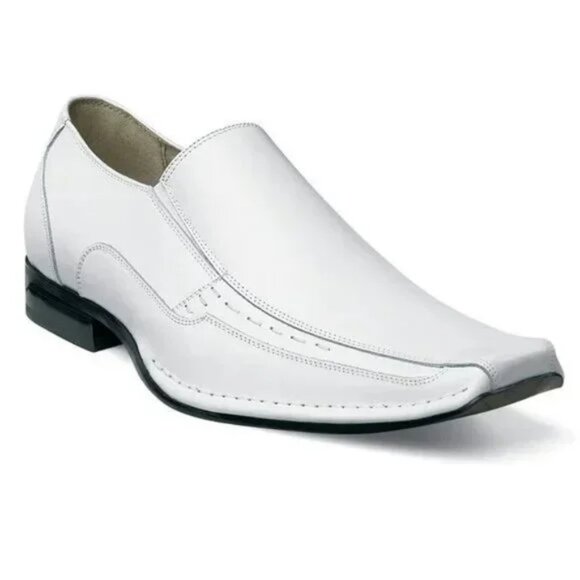 NEW STACY ADAMS TEMPLIN LEATHER BICYCLE TOE SLIP ON LOAFER Dress Formal SHOES - Picture 1 of 2
